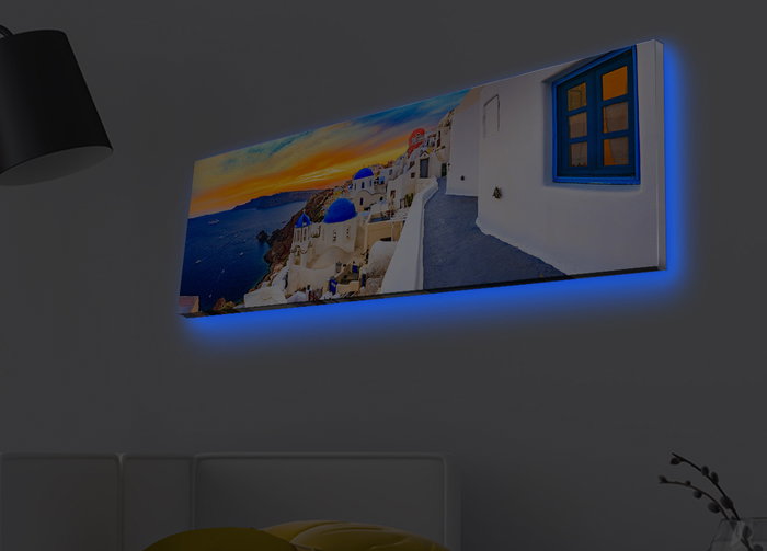 Wallity Lienzo Decorativo Iluminado con LEDs 30x90 cm Multicolor Wallity Lienzo Decorativo Iluminado con LEDs 30x90 cm Multicolor